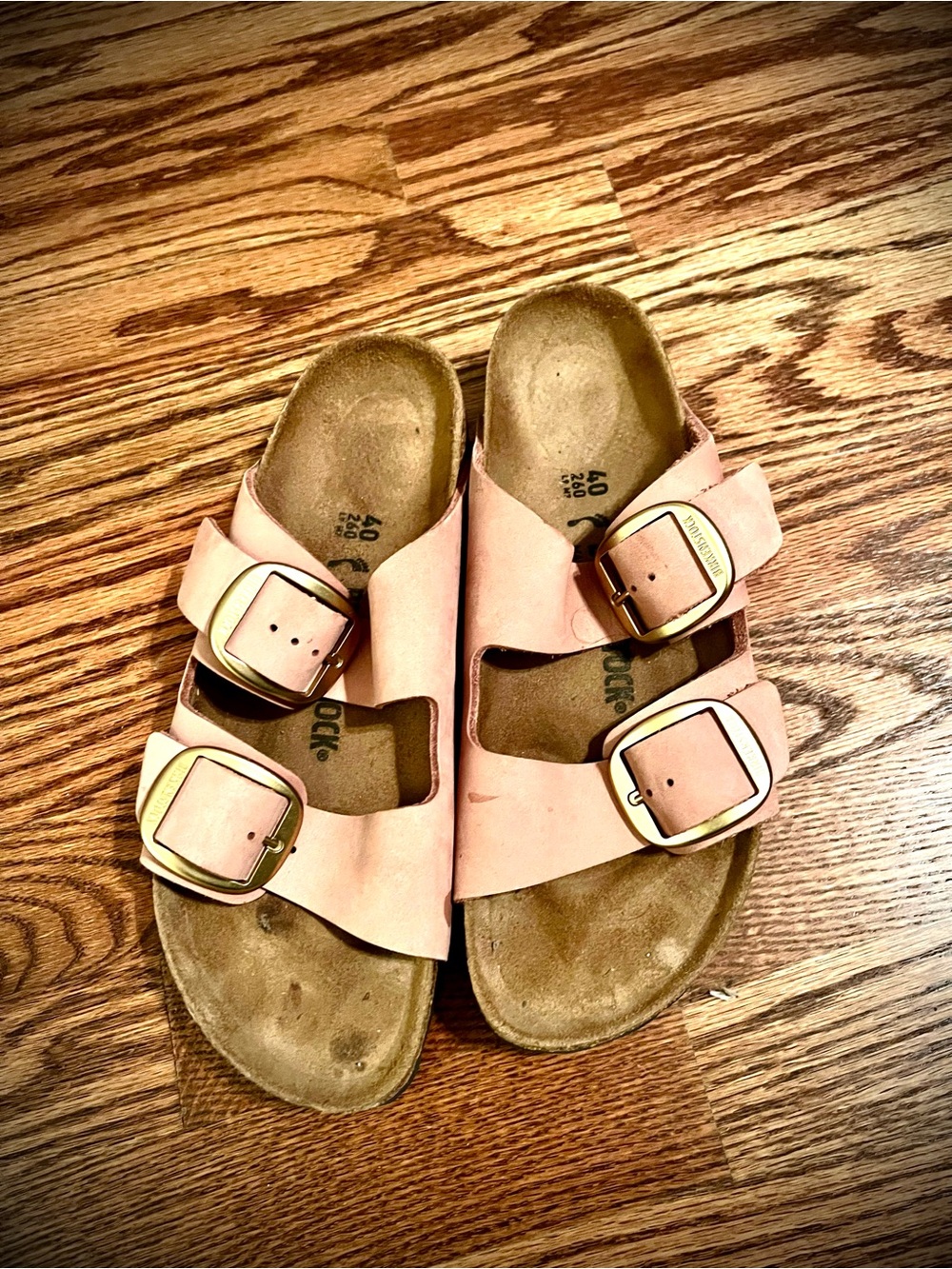 Birkenstock Pink Double-Buckle Slide Sandals